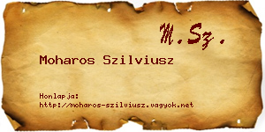 Moharos Szilviusz névjegykártya